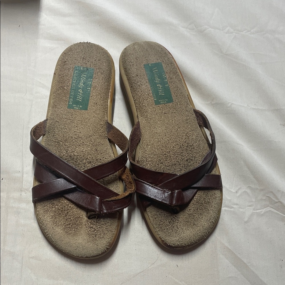Elegant Brown Leather Sandals